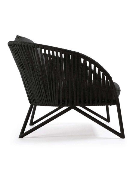 Butaca Branzie de cuerda negro - Kave Home