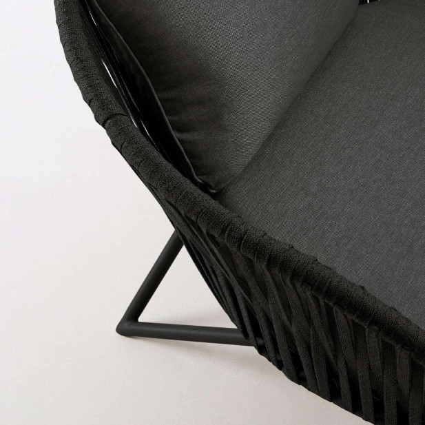 Butaca Branzie de cuerda negro - Kave Home