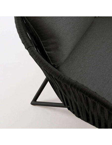 Butaca Branzie de cuerda negro - Kave Home