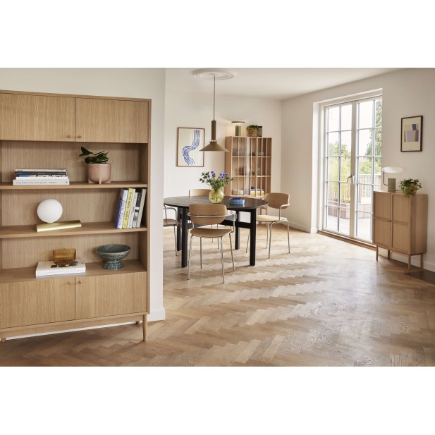 Mesa FJORD Ø140 cm, Madera Negra - Hübsch. Vackart Mesa FJORD Ø140 cm, Madera Negra - Hübsch. Vackart