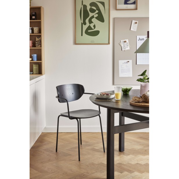 Mesa FJORD Ø140 cm, Madera Negra - Hübsch. Vackart Mesa FJORD Ø140 cm, Madera Negra - Hübsch. Vackart