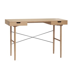 Escritorio STUDIO, Roble / Chapa Roble Natural - Hübsch. Los originales y exclusivos muebles de diseño escandinavo de Hübsch en Vackart, tu tienda de diseño online.