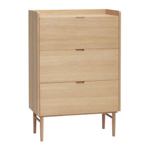 Cómoda HIDE, Roble / Chapa Roble Natural - Hübsch. Los originales y exclusivos muebles de diseño escandinavo de Hübsch en Vackart, tu tienda de diseño online.
