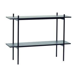 Estantería NORM 2 Estantes, Madera Negra - Hübsch. Vackart