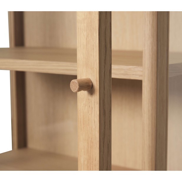 Vitrina KAISER, Roble Natural / Cristal - Hübsch. Vackart