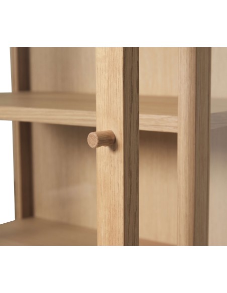 Vitrina KAISER, Roble Natural / Cristal - Hübsch. Vackart