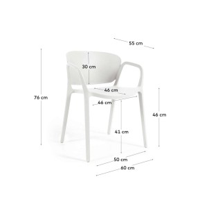 Silla 100% de exterior ANIA blanco - Kave Home 2