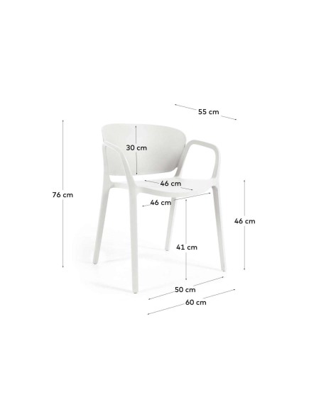 Silla 100% de exterior ANIA blanco - Kave Home