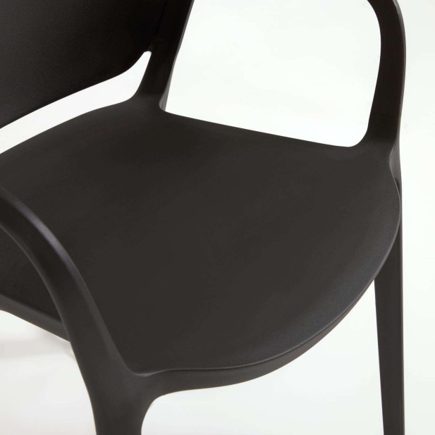 Silla 100% de exterior ANIA negro - Kave Home