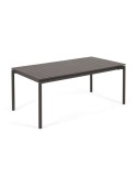 Mesa extensible de exterior Zaltana 180 (240) x 100 cm aluminio negro mate  - Kave Home