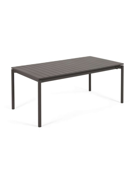 Mesa extensible de exterior Zaltana 180 (240) x 100 cm aluminio negro mate - Kave Home