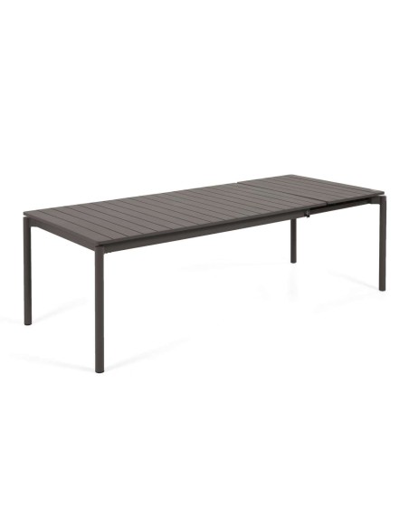 Mesa extensible de exterior Zaltana 180 (240) x 100 cm aluminio negro mate - Kave Home