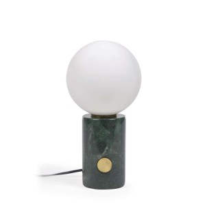 Lámpara de mesa Lonela de mármol con acabado verde - Kave Home; Vackart. AB0529PR19. Los mejores muebles de diseño de la marca Kave Home
