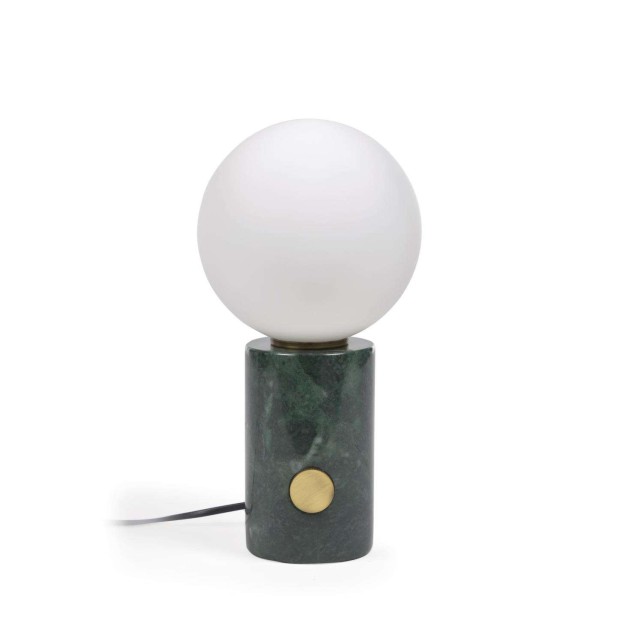 Lámpara de mesa Lonela de mármol con acabado verde - Kave Home