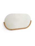 Espejo Rokia de madera maciza de teca 90 x 55 cm - Kave Home