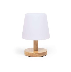 Lámpara de mesa Ambar de polietileno y madera - Kave Home; Vackart. LH0444M46. Los mejores muebles de diseño de la marca Kave Home