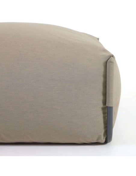 Puf sofá modular 100% para exterior Square verde y aluminio negro 101 x 101 cm - Kave Home