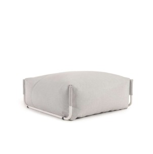 Puf sofá modular 100% para exterior Square gris claro y aluminio blanco 101 x 101 cm - Kave Home; Vackart. S803_80_RS03. Los mejores muebles de diseño de la marca Kave Home