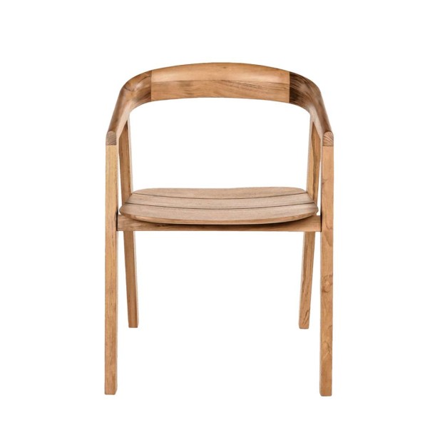 Silla ARC EXTERIOR, Teca Reciclada Natural - Dareels. Vackart