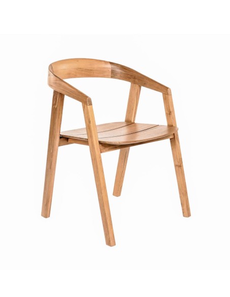 Silla ARC EXTERIOR, Teca Reciclada Natural - Dareels. Vackart
