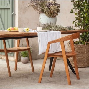 Silla ARC EXTERIOR, Teca Reciclada Natural - Dareels. Vackart 2