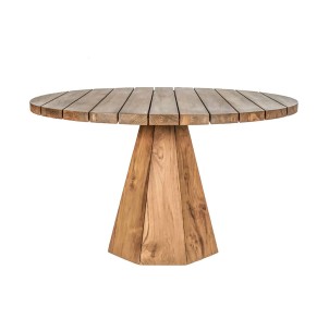 Mesa Exterior JATI WL Ø130 cm, Teca Reciclada - Dareels. Las originales y exclusivas mesas de diseño de Dareels en Vackart, tu tienda de diseño online.
