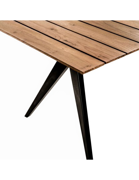 Mesa Exterior MAJESTI 240x100 de Comedor, Teca Reciclada - Dareels. Vackart