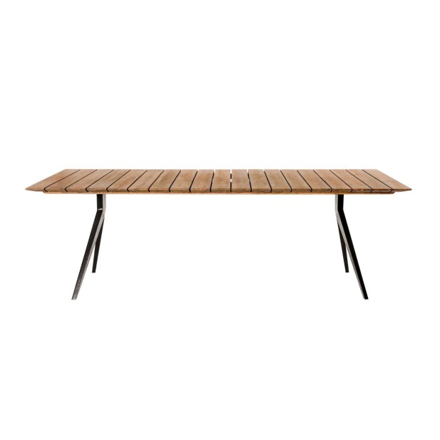 Mesa Exterior MAJESTI 240x100 de Comedor, Teca Reciclada - Dareels. Vackart