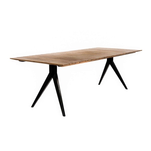 Mesa Exterior MAJESTI 240x100 de Comedor, Teca Reciclada - Dareels. Vackart