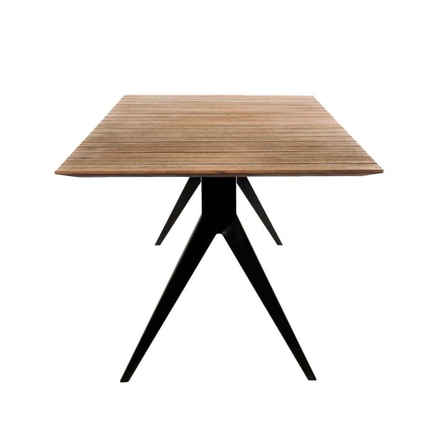 Mesa Exterior MAJESTI 240x100 de Comedor, Teca Reciclada - Dareels. Vackart