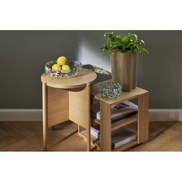 Mesa Auxiliar MERGE, Chapa Roble Natural - Hübsch. Vackart