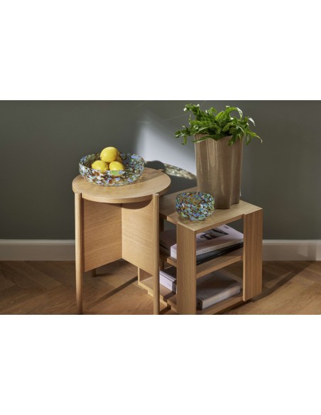 Mesa Auxiliar MERGE, Chapa Roble Natural - Hübsch. Vackart