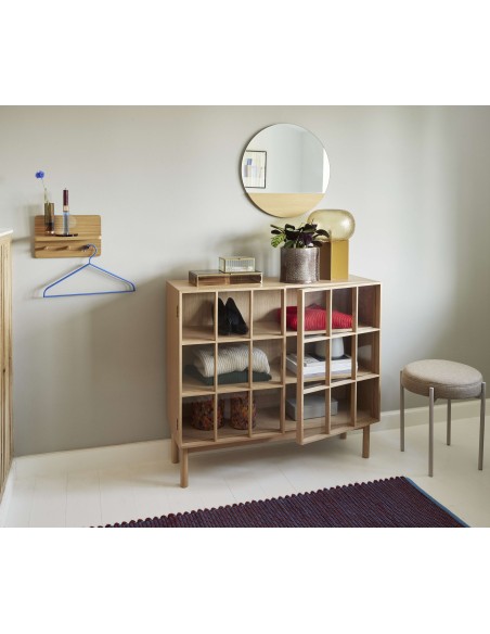 Vitrina SHOJI 90x100 cm, Roble Natural / Cristal - Hübsch. Vackart