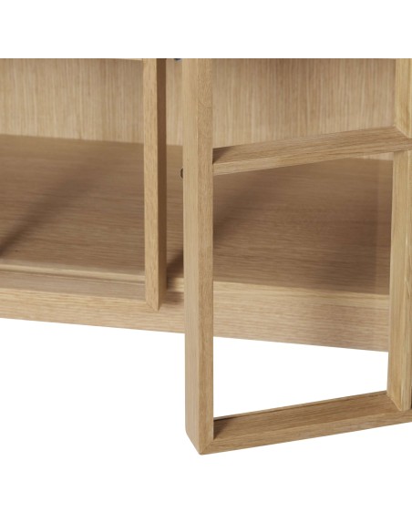 Vitrina SHOJI 90x100 cm, Roble Natural / Cristal - Hübsch. Vackart