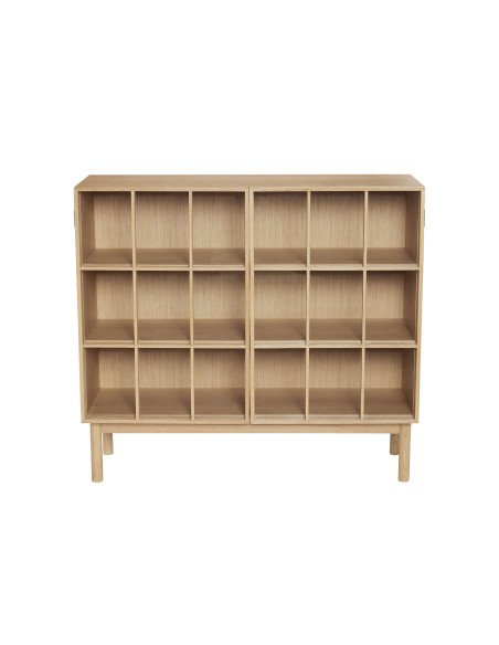 Vitrina SHOJI 90x100 cm, Roble Natural / Cristal - Hübsch. Vackart