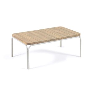Mesa de centro Cailin 100x60cm acacia /acero blanco FSC100% - Kave Home, Vackart.CC6052M46 - Productos de diseño online