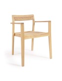 Silla de exterior VICTOIRE de madera maciza de teca - Kave Home