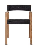 Silla CORA, Teca Reciclada Natural / Cuerda Negra - Dareels