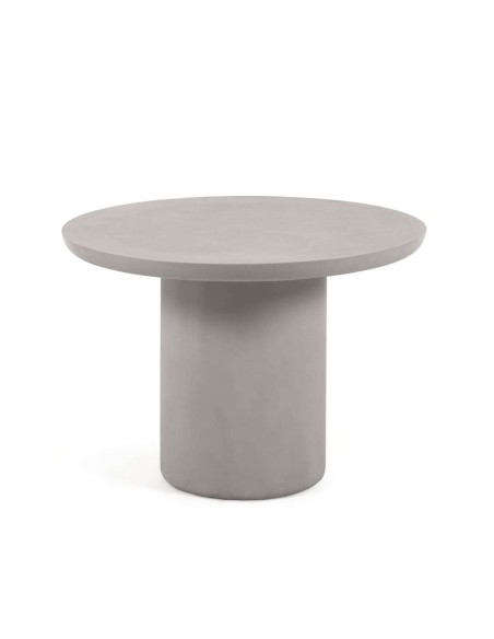 Mesa redonda de exterior Taimi Ø 110 cm cemento - Kave Home