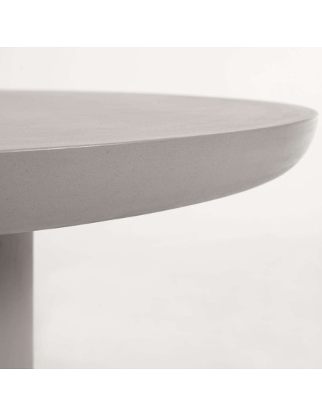 Mesa redonda de exterior Taimi Ø 110 cm cemento - Kave Home