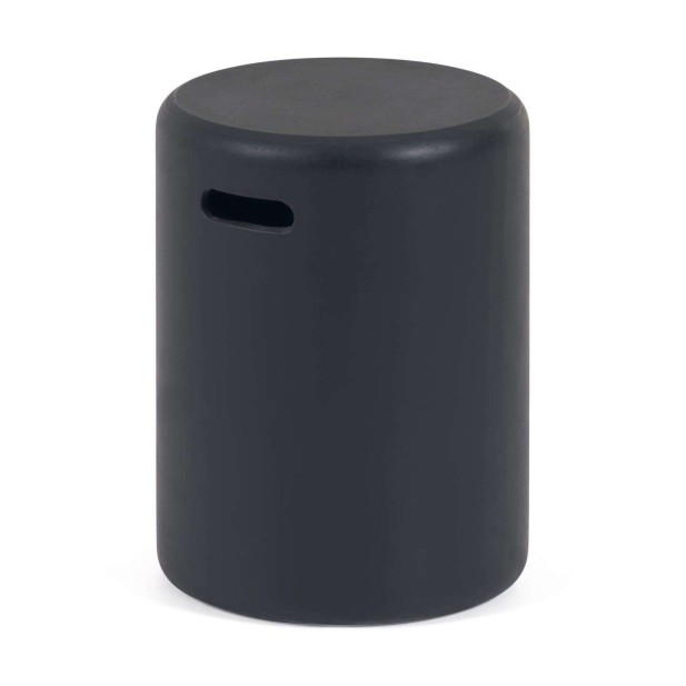 Reposapiés de exterior Taimi Ø 35 cm cemento acabado negro - Kave Home