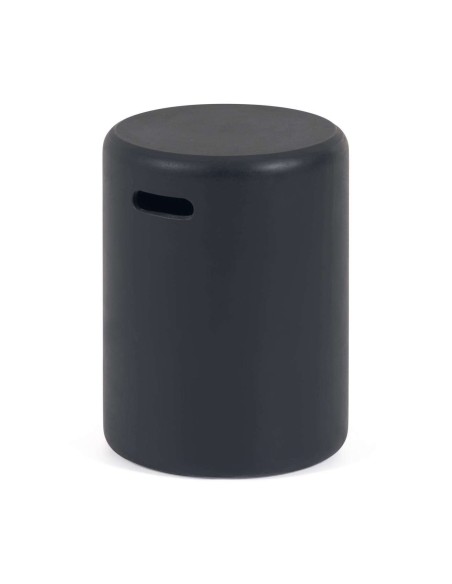 Reposapiés de exterior Taimi Ø 35 cm cemento acabado negro - Kave Home