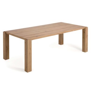 Mesa Deyanira 220 x 110 cm chapa de roble/patas madera maciza de roble - Kave Home, Vackart. IT0288M40. Productos de diseño en Vackart.