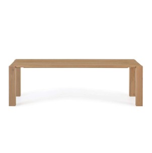 Mesa Deyanira 220 x 110 cm  chapa de roble/patas madera maciza de roble  - Kave Home 2