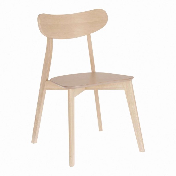 Silla SAFINA chapa de roble / madera maciza de caucho - Kave Home