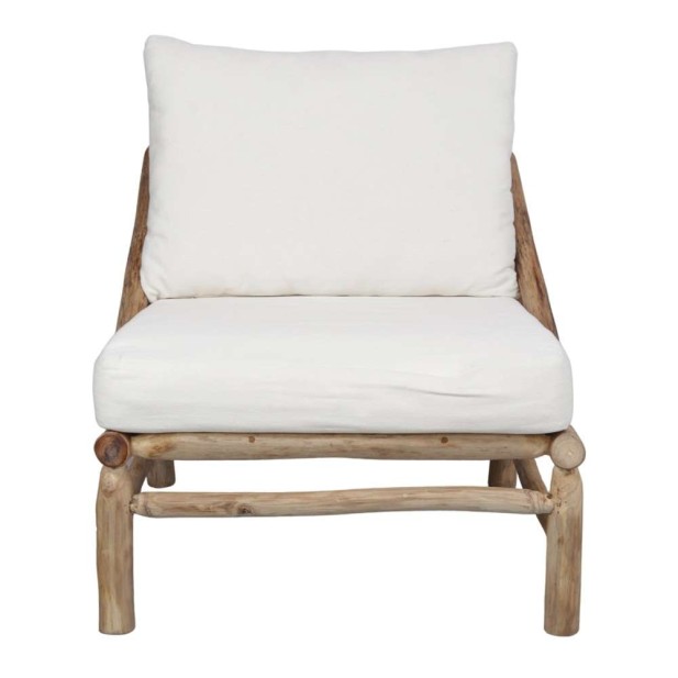 Sillón THAOLY, madera maciza tropical - VACKART