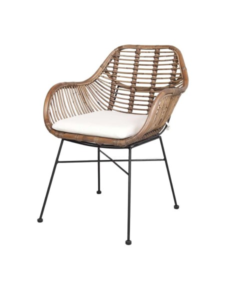 Silla SILVIO ratán marrón