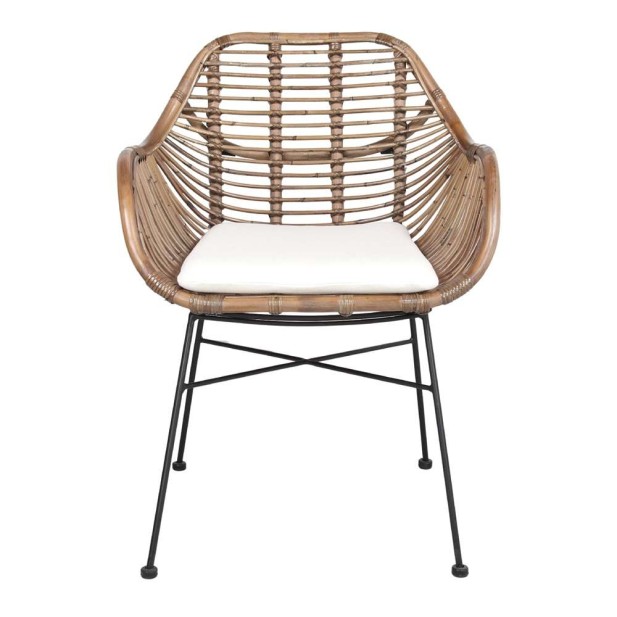 Silla SILVIO ratán marrón