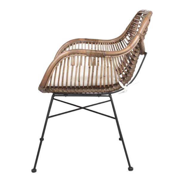 Silla SILVIO ratán marrón