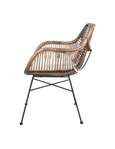 Silla SILVIO ratán marrón